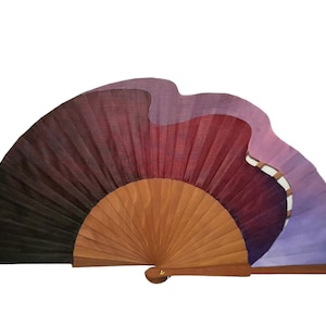 Abanico pintado a mano/Abanico español/Abanico flamenco/Regalo para mujer/Ventilador de mano/Envío gratis  "Nobleza"