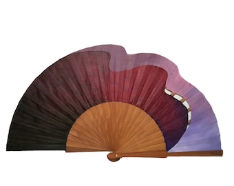 Spanish Hand Fan Nobility, Hand Painted Wood Fan, Luxury Folding Fan for Weddings, Unique Artisan Gift, Free Shipping