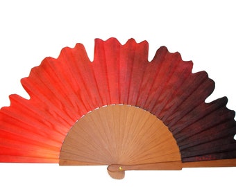 Spain fan/hand painted fan/flamenco fan/Spain hand fan/wood fan/hand fan  "Passion flower"