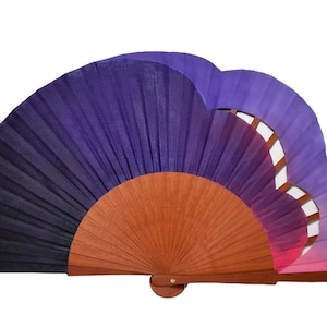 Abanico de madera español, Abanico pintado a mano, Abanico de mano, Abanico de madera, Ventilador de mano "Dulzura"