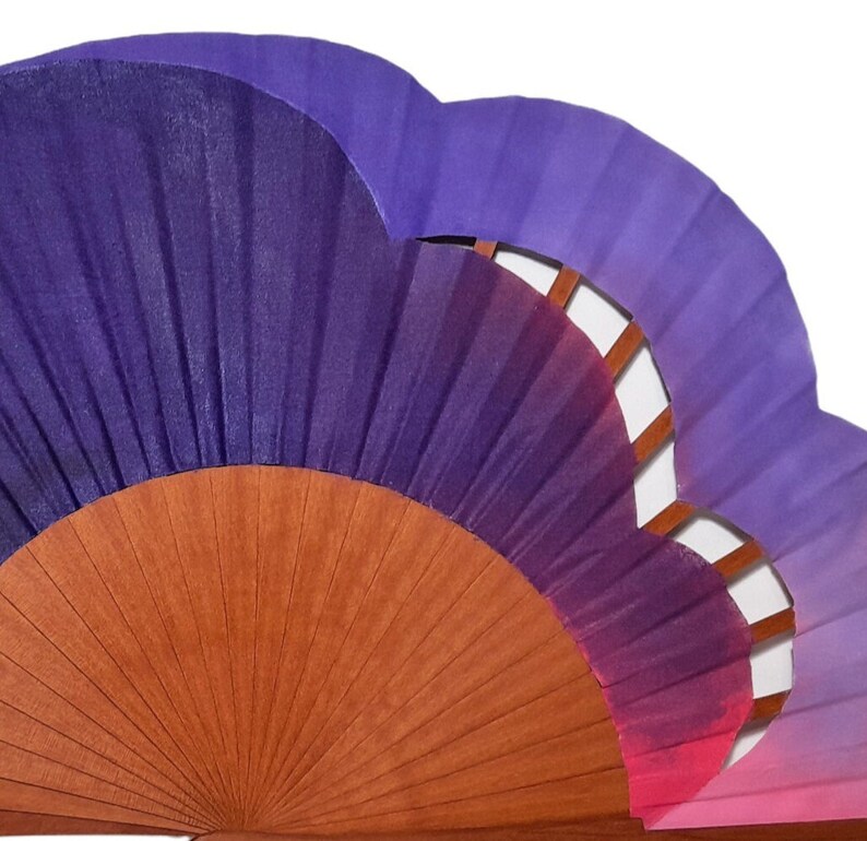 Spain Fan/hand Painted Fan/flamenco Fan/spain Hand Fan/wood - Etsy