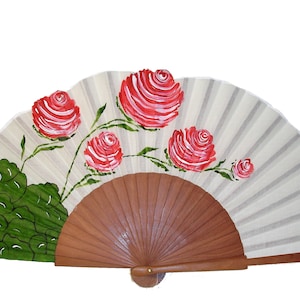 Flower fan/Hand fan/Spain fan/hand painted fan/flamenco fan/wedding fan/free shipping/wood fan  &quot;The Bouquet&quot;