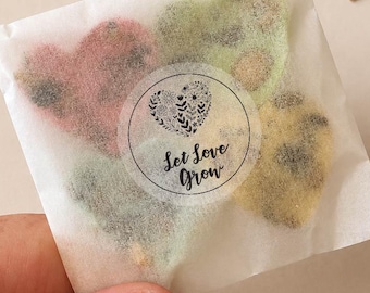 Let Love Grow Seed Bomb Gift, Wedding Favour, Wildflower Seeds, Wedding Seed Favours, Bridal Shower Gift, Engagement Gift