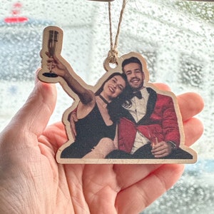 Wooden photo car hanger, personalised hanging car ornament , driving test pass gift, drive safe I love you , gift for boyfriend , girlfriend