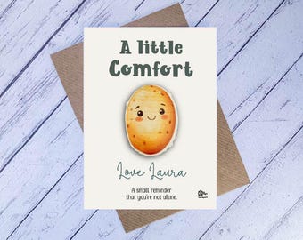 Potato Encouragement Token, A Little Comfort Gift, Wooden Comfort Keepsake, Anxiety Support Gift, Cute Food Token