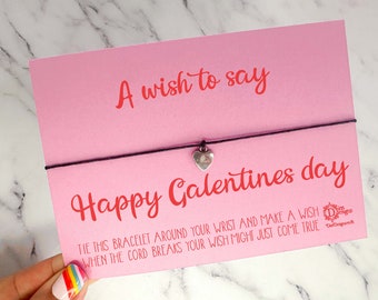 Galentines day gift Wish Bracelet - Happy Galentines Day , galentines card , galentines bracelet, Galentines gift friends, for her