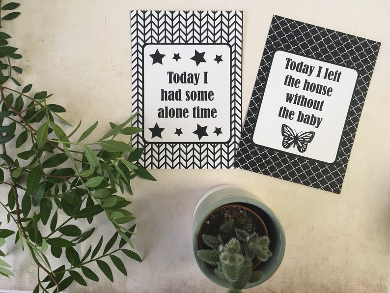 Mummy Journey Cards \u00ae Monochrome Mummy Milestones Photo Cards Photo Prop Alternative Milestones Baby Shower Gift DD013