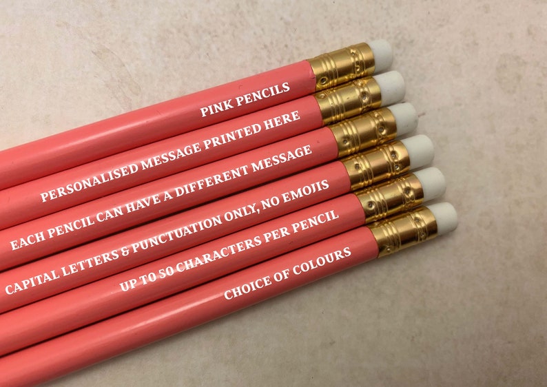 Personalised HB Pencils, School Gift, Teacher gifts, gift for pupils , personalized pencils kids , back to school supplies , Custom pencils image 7
