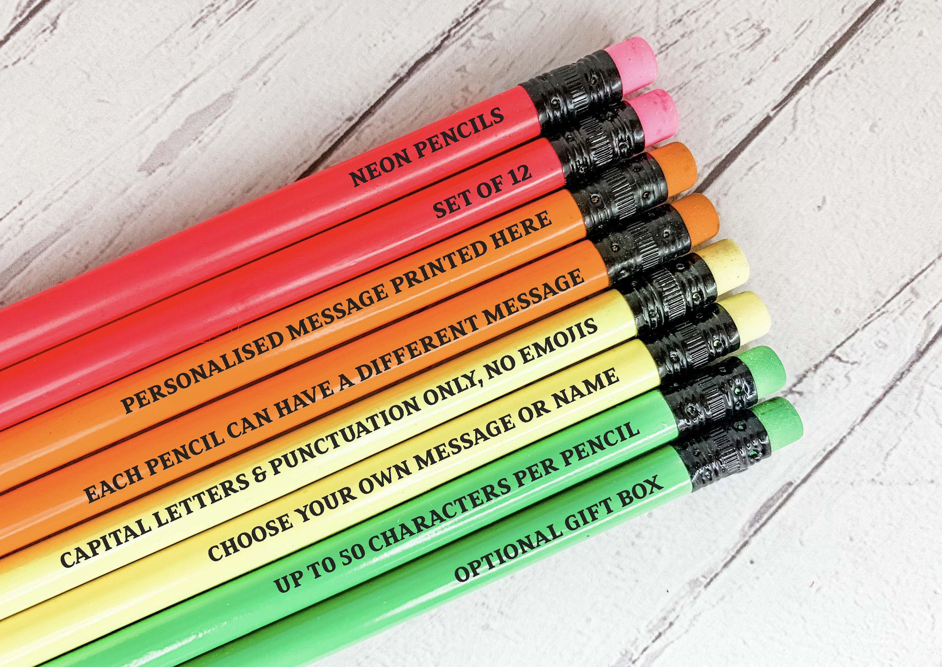 Fun Express Personalized Neon Color Pencils - Pack of 72 - Elevate Your  Writing with Style and Precision - Quality and Affordability, Sturdy