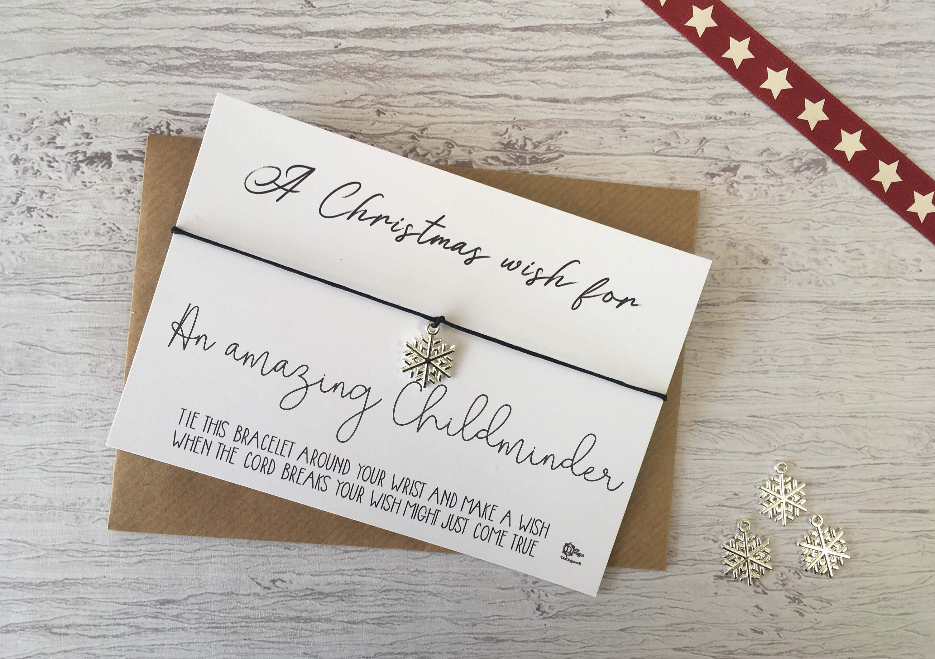Childminder Christmas Gift Wish Bracelet Etsy Ireland