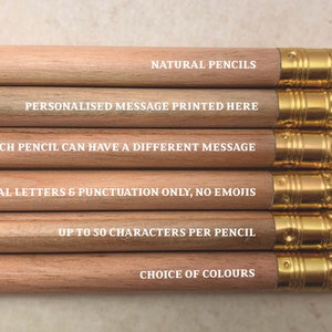 Personalised HB Pencils, School Gift, Teacher gifts, gift for pupils , personalized pencils kids , back to school supplies , Custom pencils image 3
