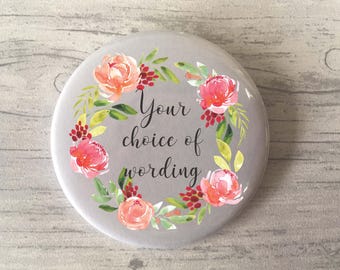 Custom badge, Personalised badge, personalized button badge, custom pin badge, hen do badge, baby shower badge custom promotional bulk badge