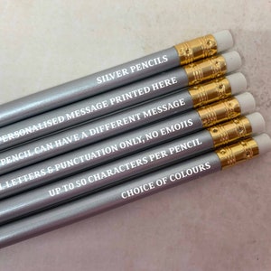 Personalised HB Pencils, School Gift, Teacher gifts, gift for pupils , personalized pencils kids , back to school supplies , Custom pencils image 6