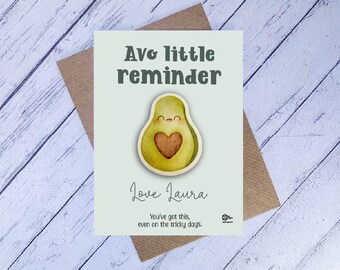 Avocado Encouragement Token, Avo Little Reminder Gift, Wooden Keepsake, Positive Reminder Gift, Cute Food Token