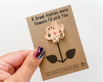 Great Auntie Gift - Wildflower seed bomb - If Great Aunties were flowers I’d pick You , birthday gift , christmas present , gardening gift