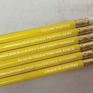 Personalised HB Pencils, School Gift, Teacher gifts, gift for pupils , personalized pencils kids , back to school supplies , Custom pencils image 8