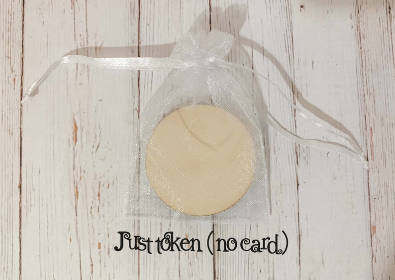 I Love You token Birthday Gift Personalised birthday Present DD2323 Wooden Token Pocket Hug
