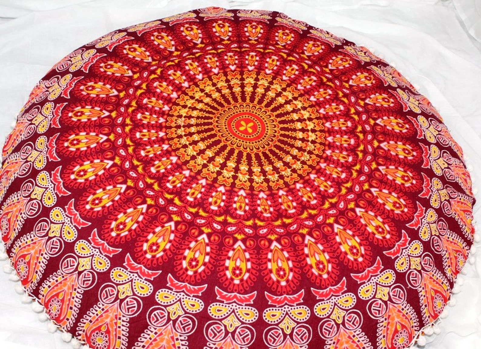 Indian large floor cushion cover mandala pillow floor pillow Etsy