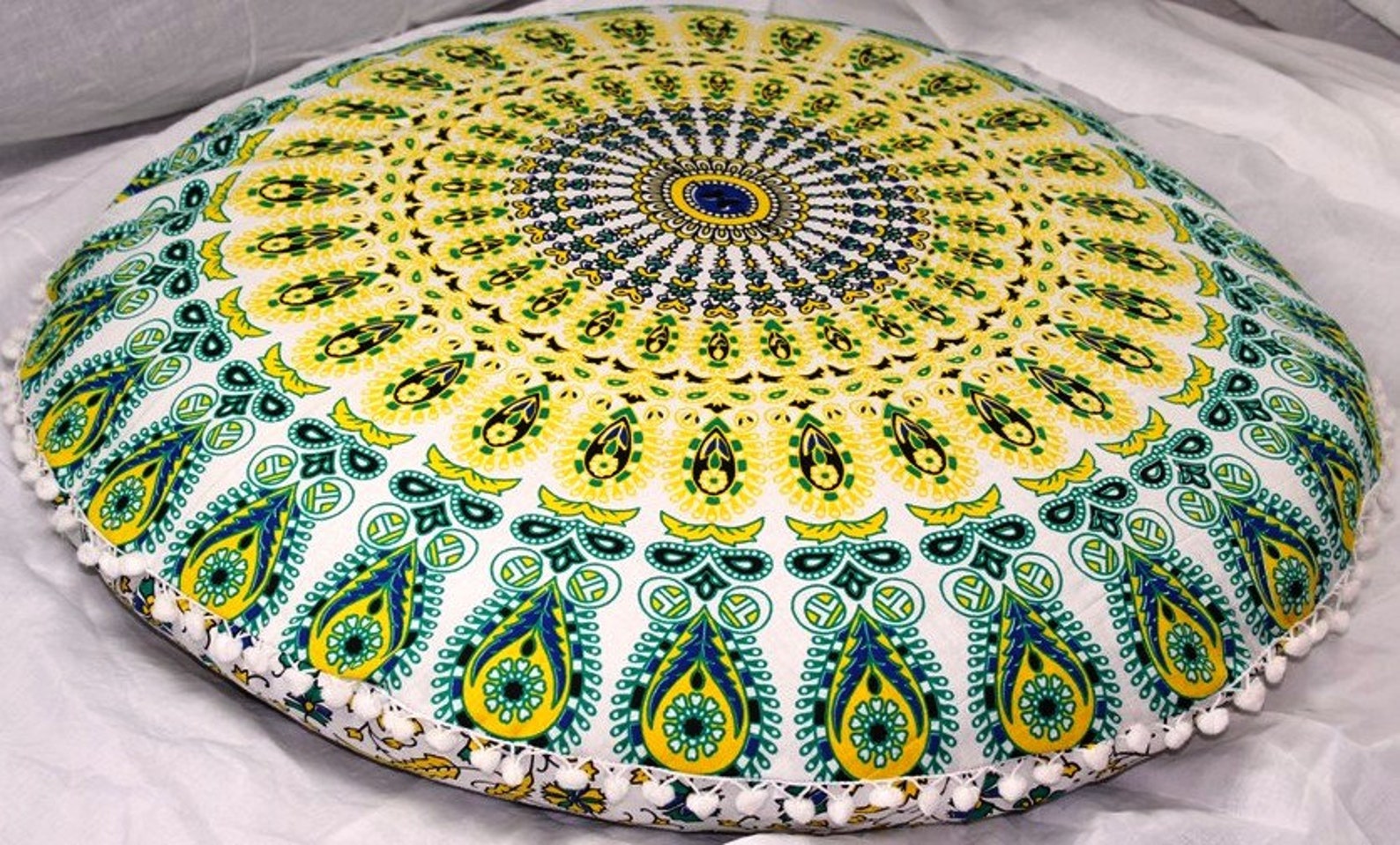 Indian Large Floor Cushion Cover Mandala Pillow Floor Pillow Etsy