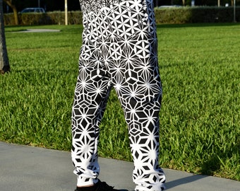 Tessellating Fractals Joggers: Streetwear, Festival de musique, Psychédélique, Trippy Joggers, Pantalon de festival, Rave Wear, Joggers pour hommes, Pantalon de survêtement