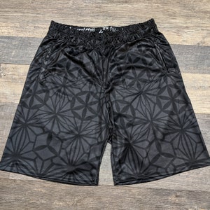 Tessellating Fractals Gym Shorts: Mens Festival Shorts, Psychedelic, Yoga Shorts, Burning Man, Geometric, Heady, Trippy Shorts, Rave Shorts