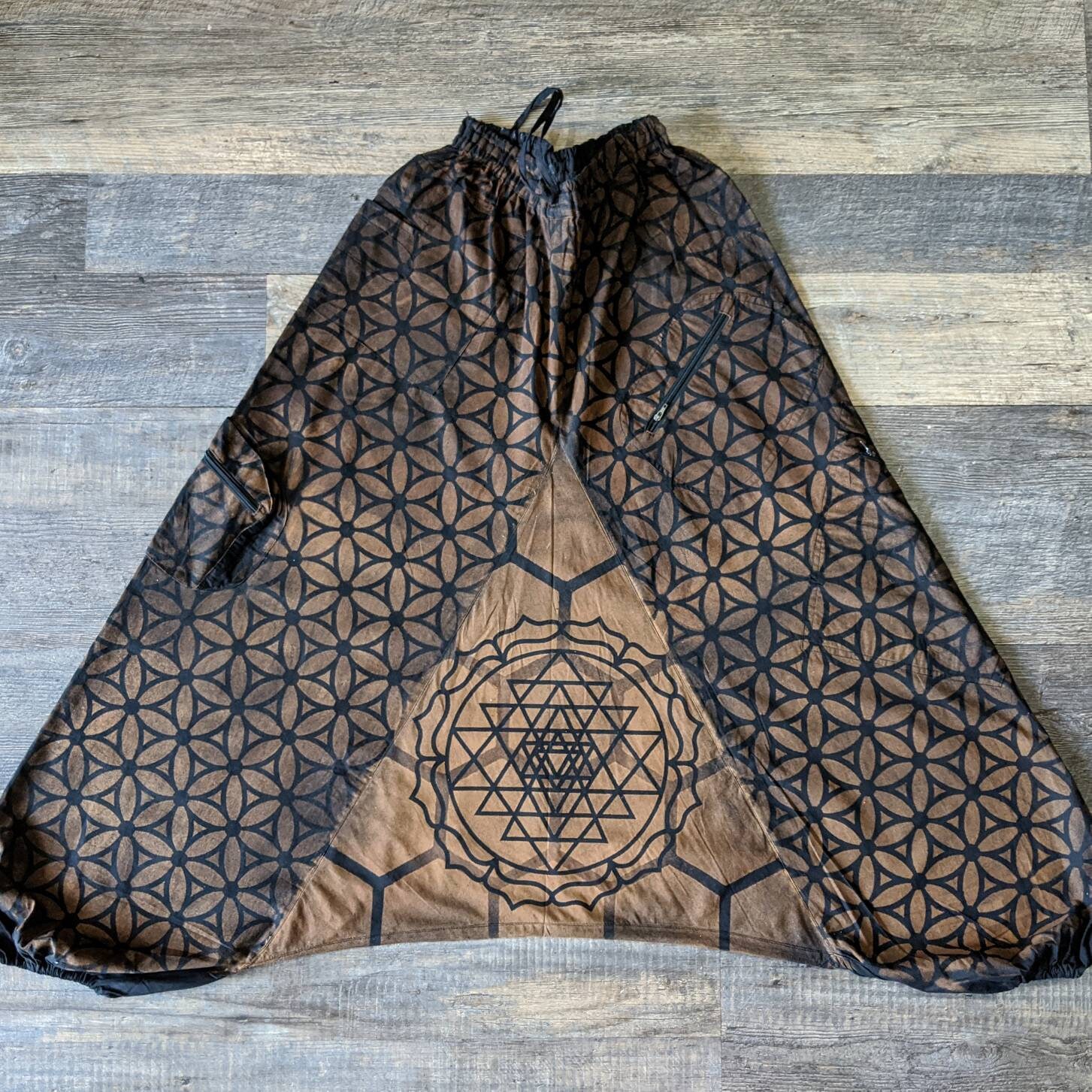 Sri Yantra Cotton Harem Pants Sacred Geometry Flow Etsy