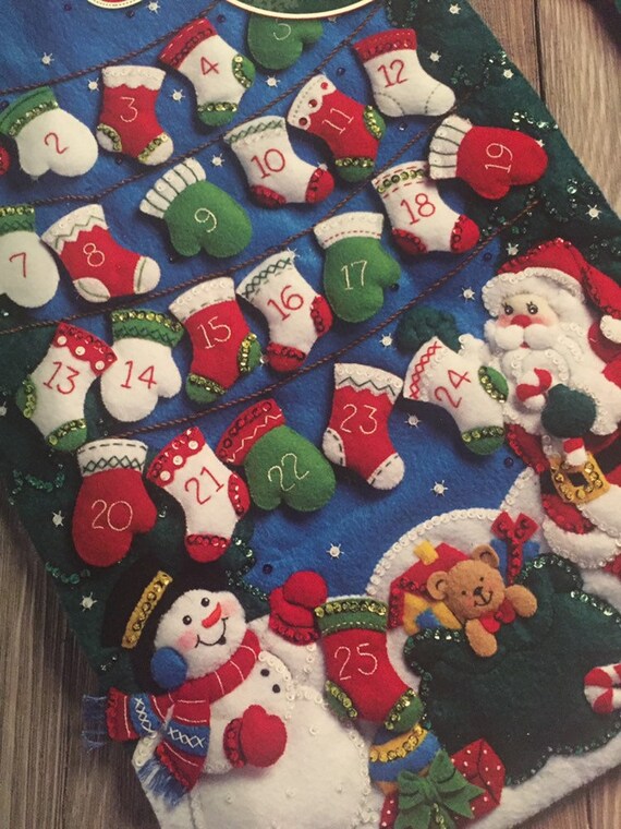 Pre-order, Bucilla Advent Calendar stockings and Mittens, Christmas Calendar, Felt Stocking, Heirloom Stocking, Snowman, Santa, Advent - Etsy Pre-order, Bucilla Advent Calendar stockings and Mittens, Christmas Calendar, Felt Stocking, Heirloom Stocking, Snowman, Santa, Advent - Etsy