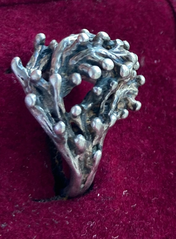 Brutalist Dome Ring 925 - image 1