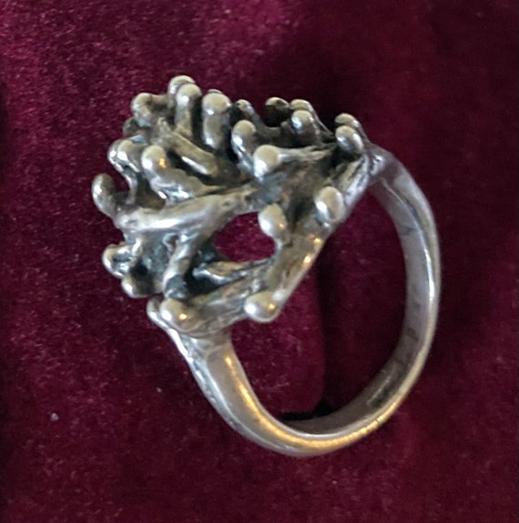 Brutalist Dome Ring 925 - image 2