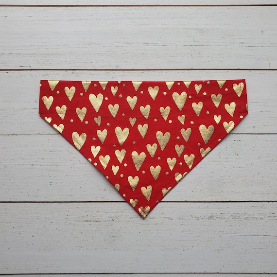 Yaofavo Hundehalstücher Zum Valentinstag – 2 Stück, Mit Herzen, Verstellbar, Für Große Hunde