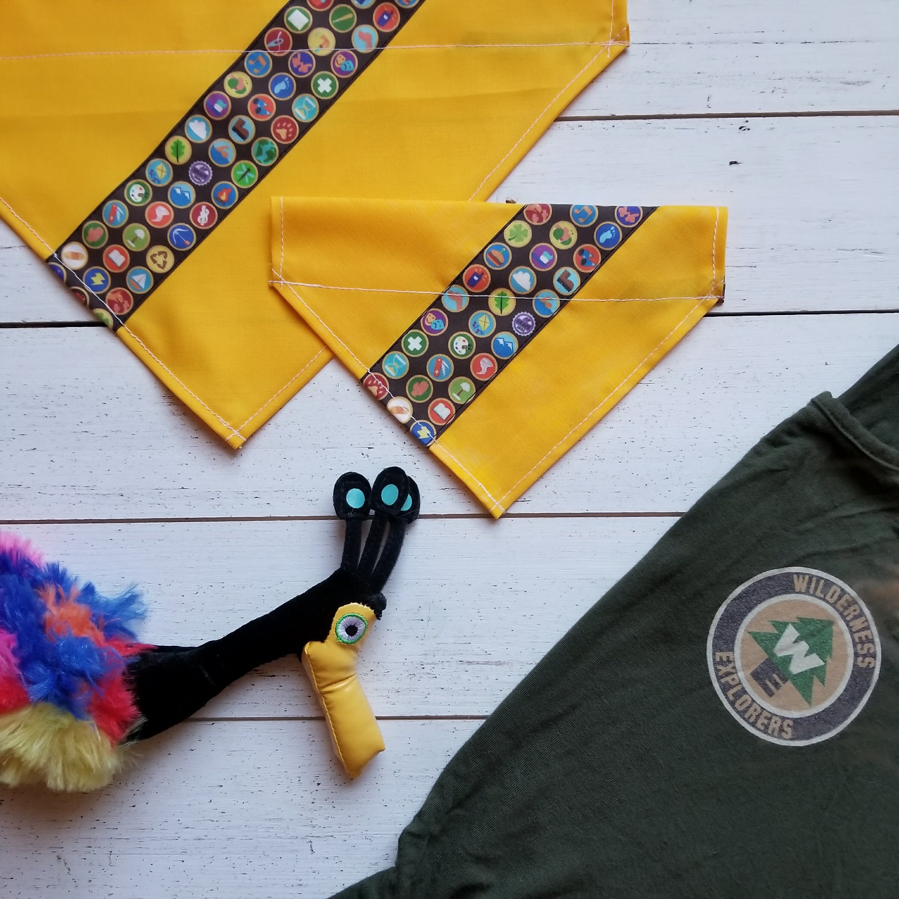 Wilderness Explorer Dog Bandana, Over the Collar Dog Bandana, Dog Acc…