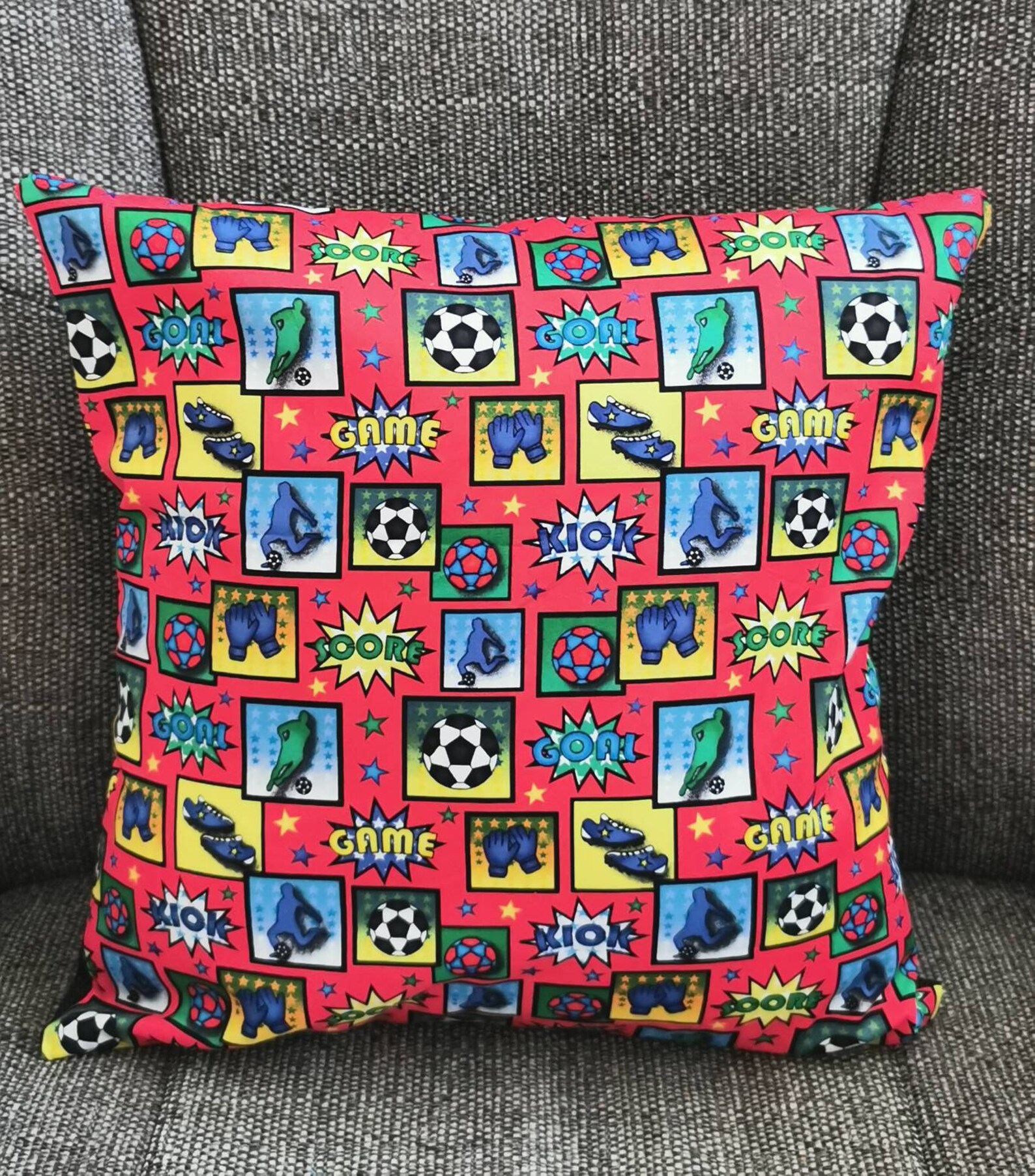 Football Cushion Football Gift Etsy UK