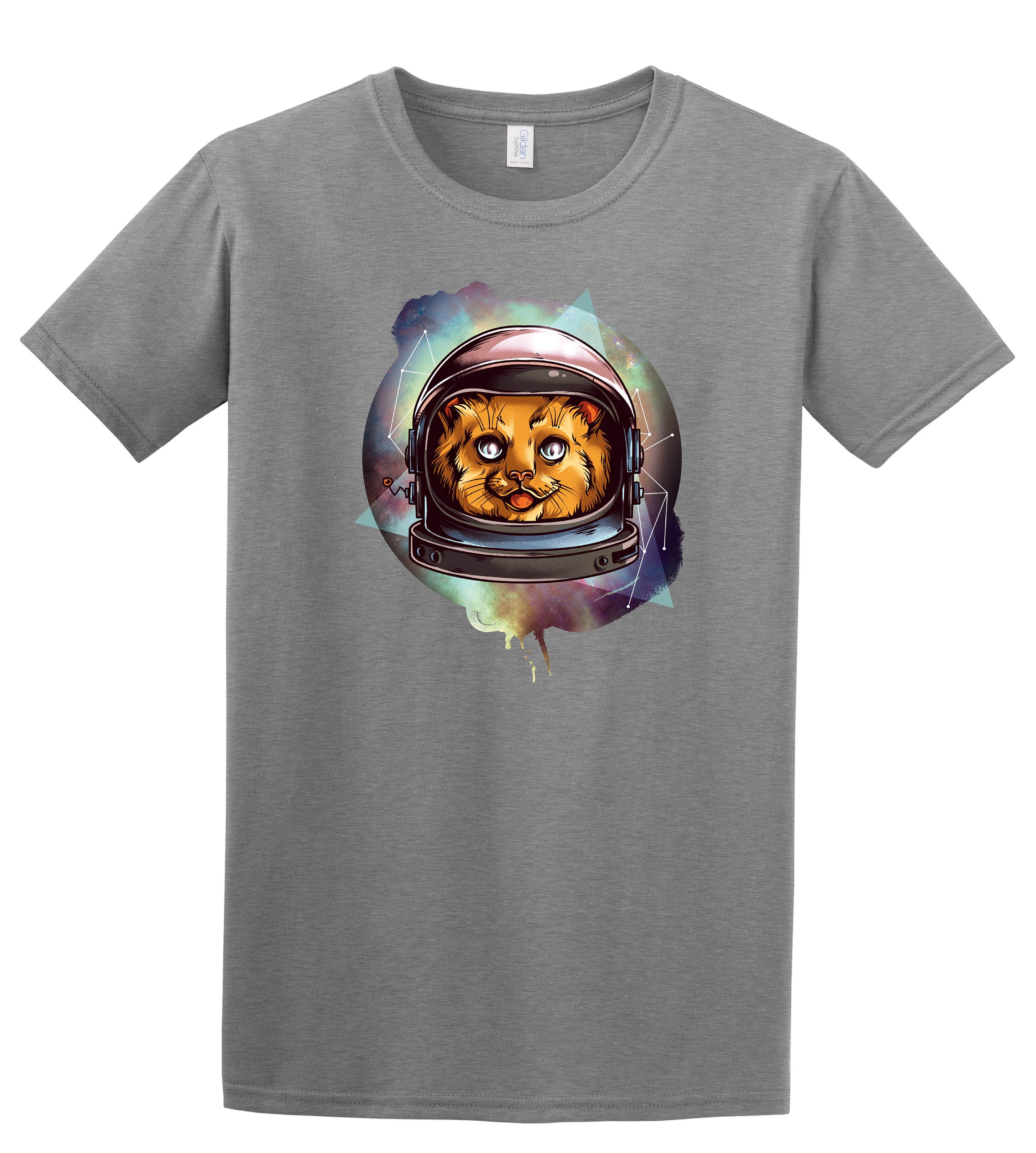 Space Cat Shirt Printed on High Quality Cotton T-shirt. Unisex Tshirt ...