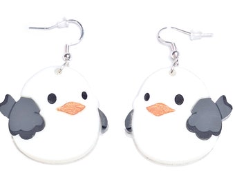 Vogel Ohrringe, Möwen Ohrringe, süße Ohrringe, wunderliche Ohrringe, Geschenk für Vogelliebhaber