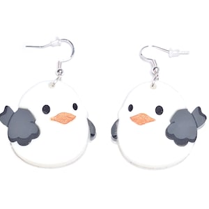 Bird Earrings, Seagull Bird Dangle Earrings, Seagulls, Seagull Earrings, Cute Birb Earrings, Whimsical, Gift for Bird Lovers