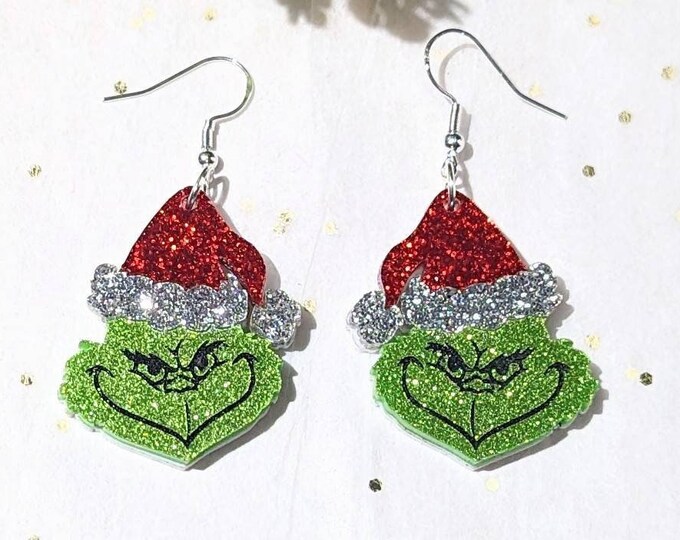 Earrings Inspired by How the Grinch Stole Christmas Featuring the