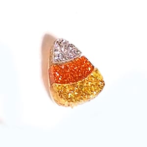 Candy Corn Glitter Stud Earrings, Halloween Glitter Stud Earrings, Fall Earrings, Halloween Candy Earrings, Halloween Jewelry