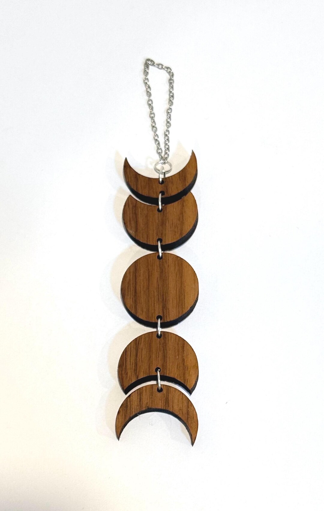 Moon Phase Wall Hanging Decor in Solid Walnut Wood, Witchy Wall Hanging ...