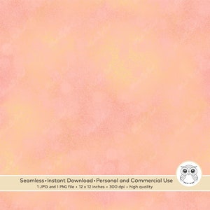 May include: A seamless digital paper pattern with a soft peach background and subtle gold flecks. The pattern is 12 inches by 12 inches and 300 dpi.