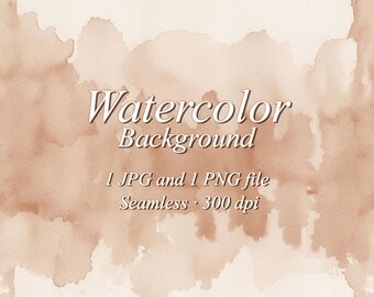 Neutraler Beige Aquarell Hintergrund: Scrapbook-Papier (Digitaler Download)