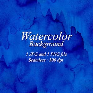 Royal Blue Watercolor Backdrop, Seamless Pink Background, Sublimation PNG, Blue Digital Paper, Watercolor Texture Overlay, Cobalt Blue PNG