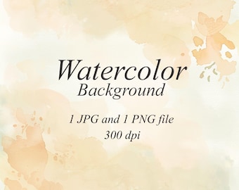 Beige Aquarell Textur Hintergrund: Neutrales Digitales Papier (PNG JPG Download)