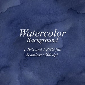 Watercolor Navy Blue Splash Background, Seamless Digital Paper (PNG, JPG)