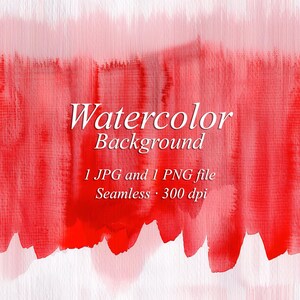 May include: A watercolor background with a red and white color scheme. The image features vertical brushstrokes of red paint against a white backdrop. Text on the image reads "Watercolor Background" and file details.