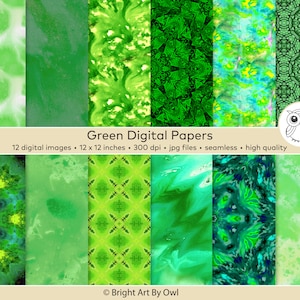 Bright Digital Paper Green Background, Watercolor Stains, Green Scrapbook Paper, Watercolor Green Overlays, Green Backdrop, Lime Green