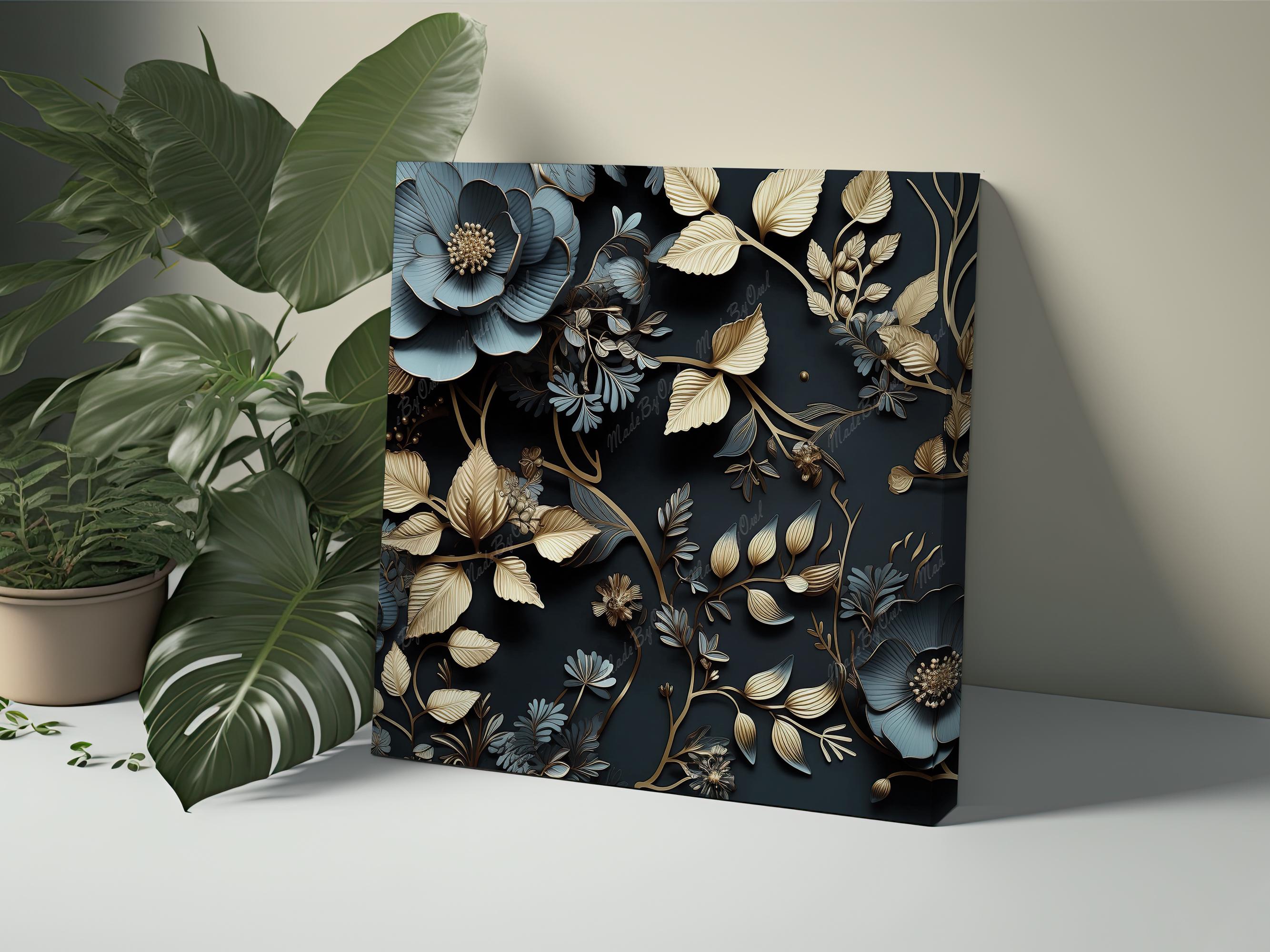 3D Floral Seamless Patterns, Floral Digital Paper Pack, Flower Seamless ...