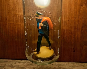 Capitan Haddock light jar with handmade bag for you, with recycled materials