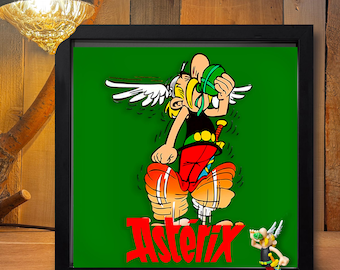 Picture of Asterix with his potion. With original figures handmade for you.
