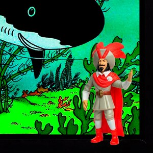 Tintin-bilden "Röde Rackhams hemlighet" med originalfigurer, handgjord för dig bild 4