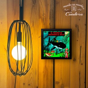 Tintin-bilden "Röde Rackhams hemlighet" med originalfigurer, handgjord för dig bild 6